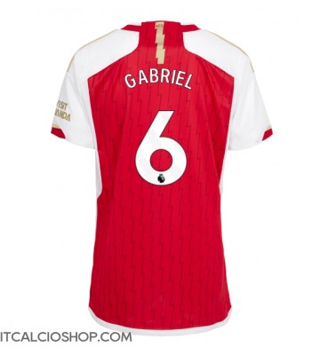 Arsenal Gabriel Magalhaes #6 Prima Maglia Femmina 2023-24 Manica Corta